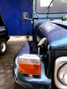 the front of an old jeep that is dashing and still well maintained Royalty Free Stock Photo