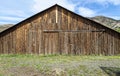 The front of an old wood barn on a ranch in central Oregon, USA Royalty Free Stock Photo