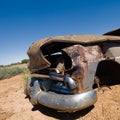 Front of old wrecked car in Outback Australia Royalty Free Stock Photo