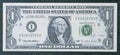 Front of a one dollar bill Royalty Free Stock Photo
