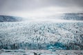 The front of the outlet glacier Fjallsjokull located in Vatnajokull National Park in southern Iceland