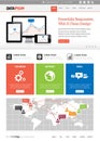 Front page web design template, website element vector Royalty Free Stock Photo