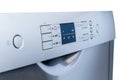 Front panel of dishwasher. Dishwasher digital front panel with buttons. Royalty Free Stock Photo