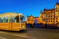 Christmas evening snapshot at the Parliament building Budapest.