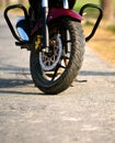 Front part of a motor bike stock photograph