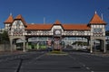 Front part of the Portal da Vila Germanica, half-timbered style