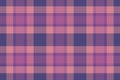 Front pattern tartan seamless, occupation textile vector texture. Herringbone background plaid check fabric in red and indigo Royalty Free Stock Photo
