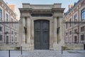 Front porch door of the historic French National Library