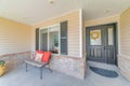 Front porch of a house with a contemporary traditional style Royalty Free Stock Photo