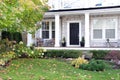 Front porch of a luxury home in Canada. Royalty Free Stock Photo