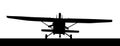 Front profile silhouette of landing X328 Atlas Angel Turbine sky