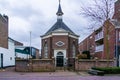 The front of the protestant city church of Veghel, Uden, The Netherlands, 20 march, 2020