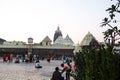 Front of Puri Jagannath temple visitors walking and enjoying