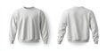 A front and rear view of a black unbranded sweatshirt, set against a white backdrop with an invisible mannequin template. Royalty Free Stock Photo