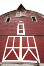 Front of a red barn. Royalty Free Stock Photo