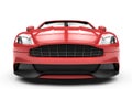 Front of a red sport car isolated on a white background Royalty Free Stock Photo