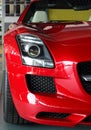 Front of red sports car Royalty Free Stock Photo