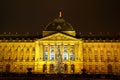 In front of the royal Palais of Brussels at Christmas time