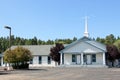 Front Of Rural Mountain Church With Steeple Royalty Free Stock Photo