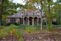 Front of Rustic Country Home With Stone Construction