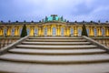 Front of Sans Souci palace in Potsdam, Berlin, Germany, Europe