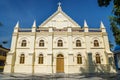 Front of Santa Cruz Cathedral Basilica white colonial church in Kochi, Kerala, India Royalty Free Stock Photo