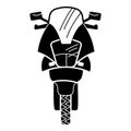 Front of scooter icon, simple style