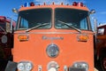 The front of a Seagrave fire truck abandoned in the Nevada desert, USA - November 17, 2017 Royalty Free Stock Photo