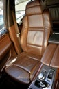 Front seat inside luxury car