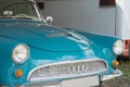 Front section of a blue DKW from 1960