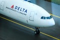 Delta Airlines Airbus A330 cockpit and nose