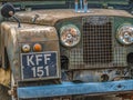 Front of Series 1 Landrover with headlamps