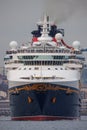 Front shot of the Disney Magic cruise ship on the Hudson River Royalty Free Stock Photo