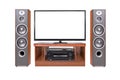 Front shot of home cinema system Royalty Free Stock Photo