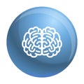 Front side brain icon, outline style Royalty Free Stock Photo