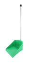 Front side green plastic dustpan Royalty Free Stock Photo