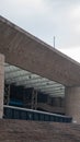 Front side of the Mexican National Auditorium under a cloudy sky