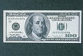 Front side of the new 100 dollar bill Royalty Free Stock Photo