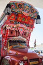 Front side of a Pakistani decorated truck