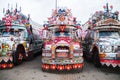 Front side of a Pakistani traditional bus