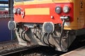 Front side of the train engine Royalty Free Stock Photo