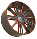 Front side view of Alloy wheel isolated Royalty Free Stock Photo