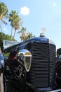 Front side view classic cars stylish headlamp Royalty Free Stock Photo