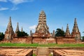 Front size of Wat chaiwattanaram Royalty Free Stock Photo
