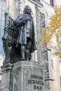 Johann Sebastian Bach Statue in German city Leipzig