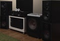 Front speakers from a 7.1 THX Hi-Fi sound system Royalty Free Stock Photo