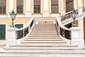 The front staircase of Schonbrunn palace in Vienna