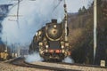 Front of a steam train Royalty Free Stock Photo