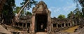 Front of stone temple Angkor Wat Royalty Free Stock Photo
