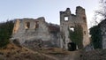 Front stone castle wall ruins